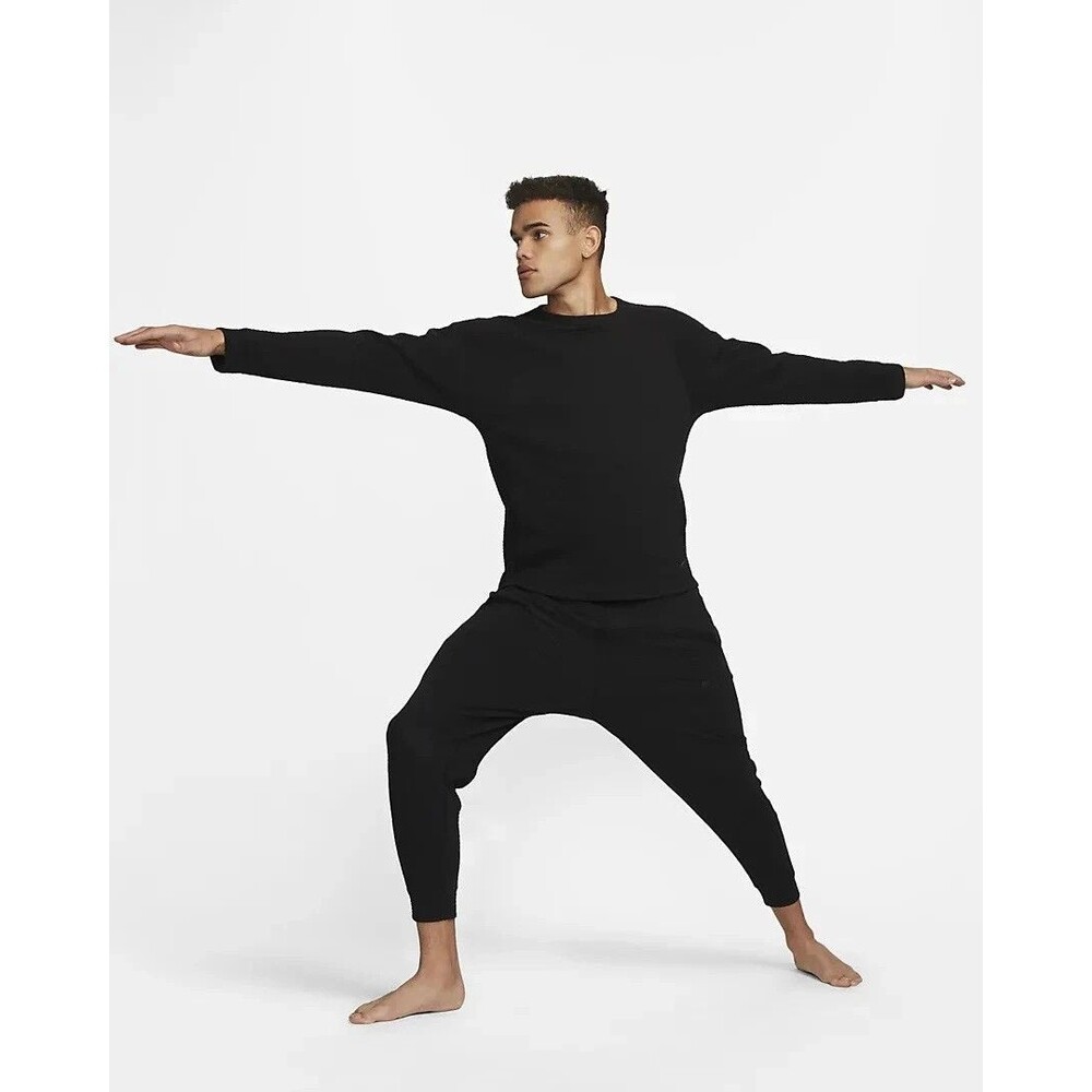 Nike Dri-FIT  Yoga Top & Trousers Outfit Black Small DV9885 010 Grunge Relaxed